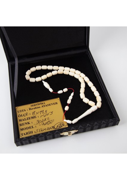 Mors Dişi Kapsül Kesim 8X11.5 mm Tesbih - İbrahim Atasever Usta İşi