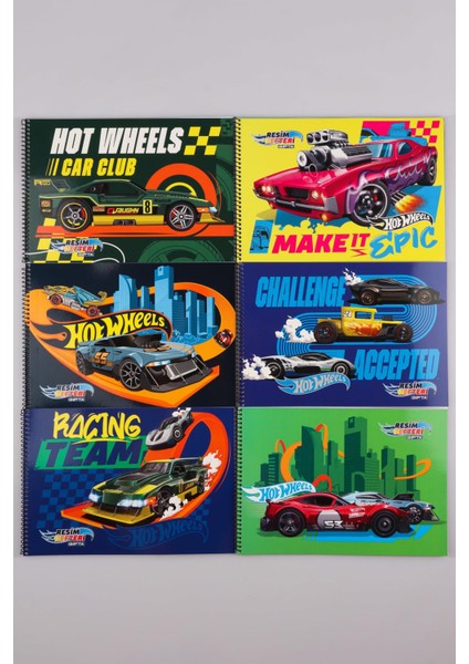 Yeni Sezon Lisanslı Hot Wheels Resim Defteri 17X24 cm 15 Yaprak