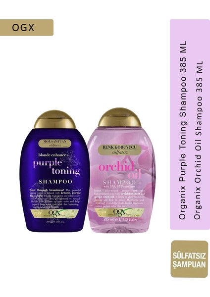 Purple Toning 385 ml Şampuan + Ogx Orchid Oil Şampuan 385 ml