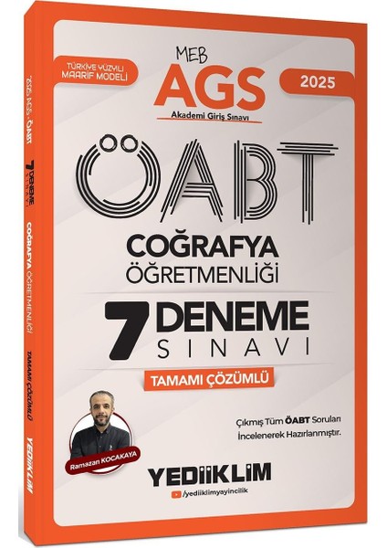 2025 Meb Ags Öabt Coğrafya Öğretmenliği Tamamı Çözümlü 7 Deneme Sınavı