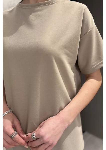 Kadın Bisiklet Yaka Basic Tişört P-00015063