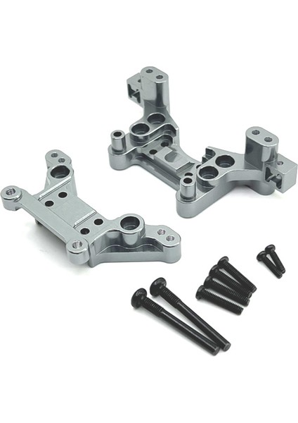 H16 16207 16208 16209 16210 1/16 Rc Araba Yükseltme Parçaları Aksesuarları Için Metal Ön ve Arka Şok Kuleleri, Gri (Yurt Dışından)