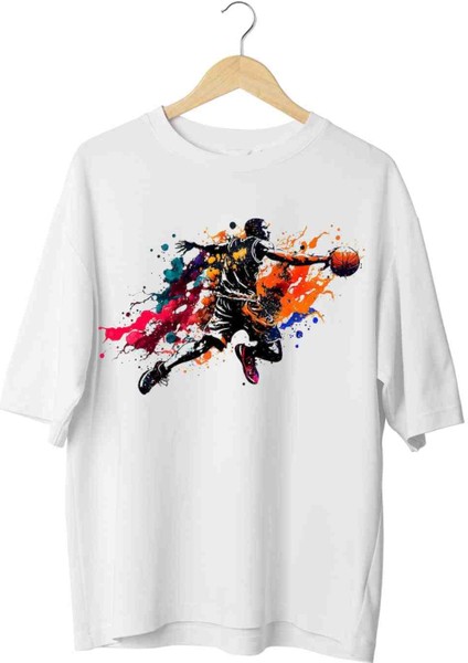 Renkli Basketbolcu Özel Tasarım Tshirt