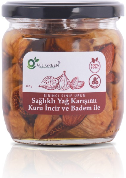 Bademli Zeytinyağlı Kuru Dağ İnciri | %100 saf sızma soğuk sıkım zeytinyağı ve sağlıklı yağların karışımı