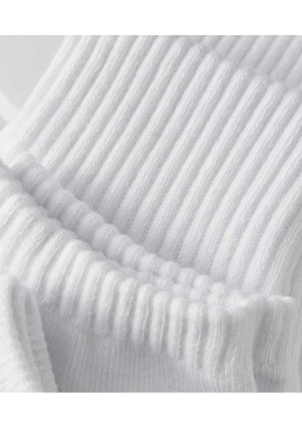 6 Çi̇ft Logosuz Beyaz Arkasi Çekmeli̇ Pamuklu Teni̇s Pati̇k modelleri