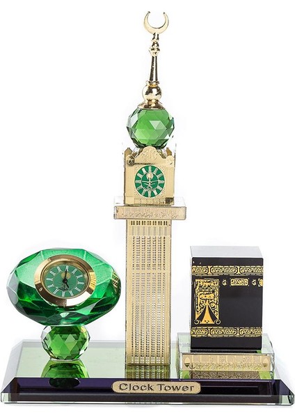 Model Minyatür Saat I Model Heykel Kristal Mimarisi 12.5X8.5X17CM (Yurt Dışından)