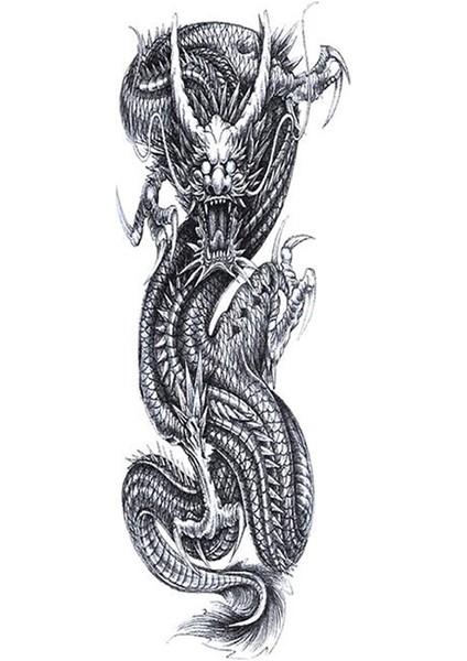 Ejderha Dövmesi Tam Boy Kol Kaplama Dragon Tattoo fiyatları