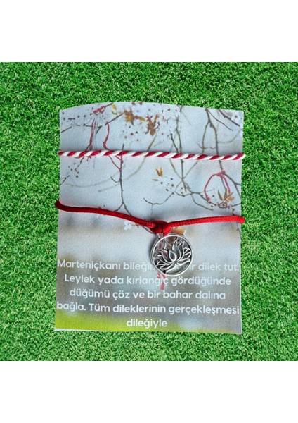 Marteniçka Bileklik Şans Bilekliği Lotus Çiçeği Özel Tasarım Dilek Bilekliği fırsatları