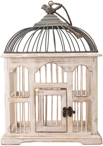 Bird House Beyaz Dekoratif Obje 26 x 19 x 38 cm 04STY009881