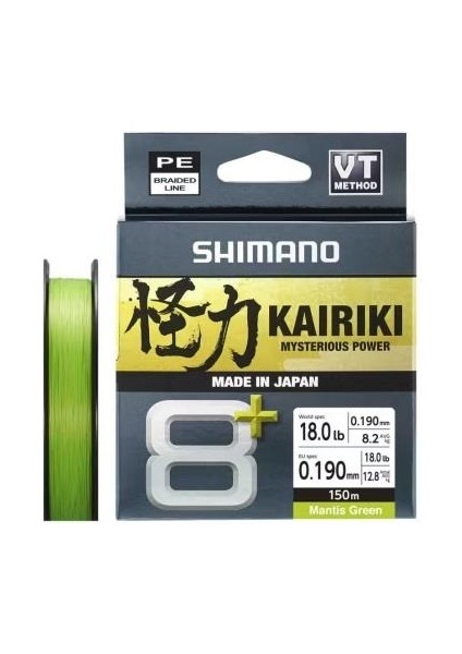 Kairiki 8+ 150 mt 0.19MM Ip Misina Mantis Green