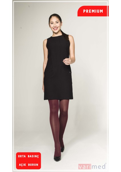 V32302 Premium CCL2 Orta Basınç Diz Üstü Açık Burun Normal Boy Çorabı fiyatları