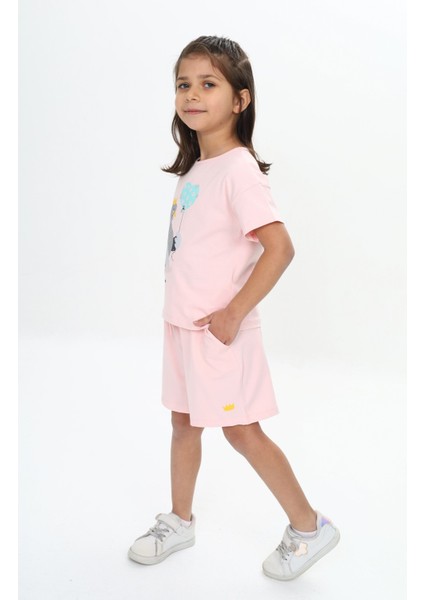 Kız Çocuk Ördek Baskılı Şortlu Takım fırsatları