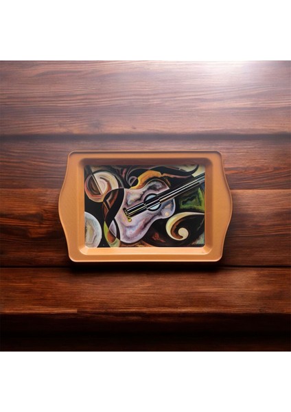 Gitar Tutkusu – Sanat Temalı Dekoratif Tepsi 25 cm fiyatları