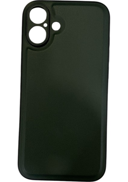 iPhone 16 Plus Uyumlu Suni Deri Mıknatıslı Kart Girişli 2 Parça Megan Silikon Kılıf
