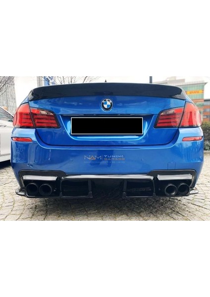 Bmw F10 Vorsteiner Difüzör 3 Parça Sağ Sol Çıkışlı 2010-2017 Arası Parlak Siyah