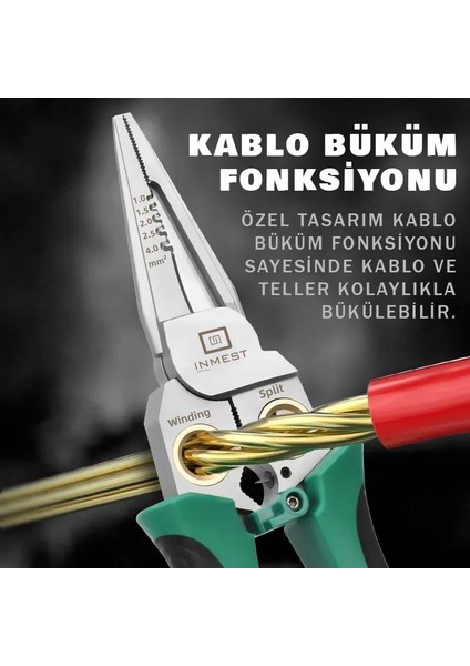 Inmest Çok Amaçlı Kablo Soyma Pensesi