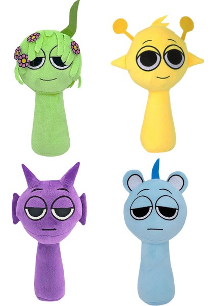 4 Parça Set 25CM Sprunki Oyuncak Peluş Ritim Kutusu (Yurt Dışından)