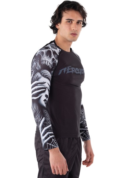 Siyah Uzun Kollu Rashguard - Unisex Dövüş ve Antrenman Üstü (Bjj, Mma, Kick Boks, Crossfit, Fitness) fiyatları