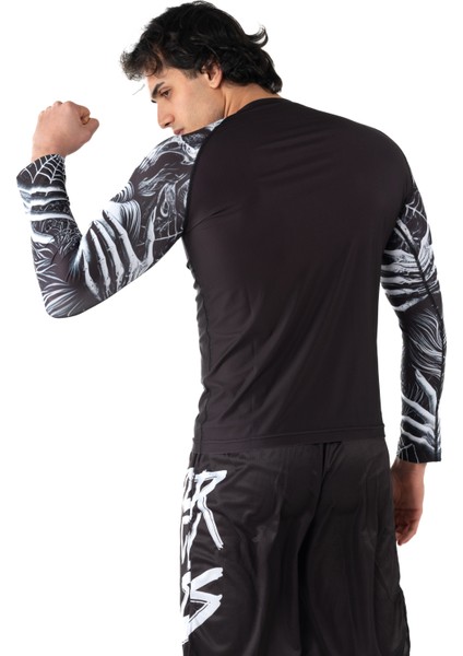 Siyah Uzun Kollu Rashguard - Unisex Dövüş ve Antrenman Üstü (Bjj, Mma, Kick Boks, Crossfit, Fitness) indirimleri