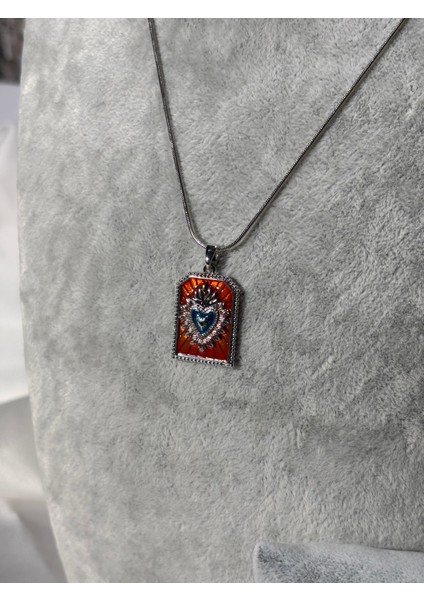 Vintage Çelik Kolye Set Silver modelleri