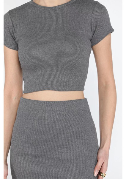 Bisklet Yaka Midi Boy Likralı Yırtmaçlı Kaşkorse Kadın Ikili Takım fırsatları