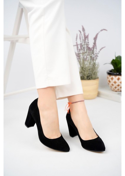 Siyah Süet Kadın Stiletto