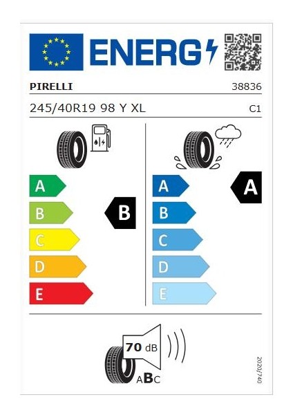 245/40 R19 98Y Xl Powergy Oto Yaz Lastiği (Üretim Yılı:2024) fiyatları
