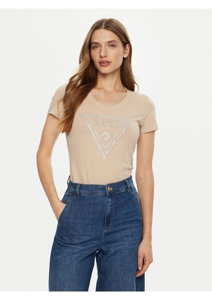 Üçgen Logolu Kadın T-Shirt W5RI11J1314