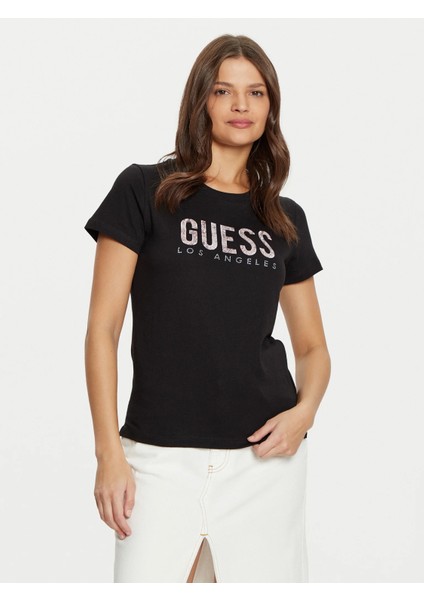 Önü Logolu Kadın T-Shirt W5RI19I3Z14