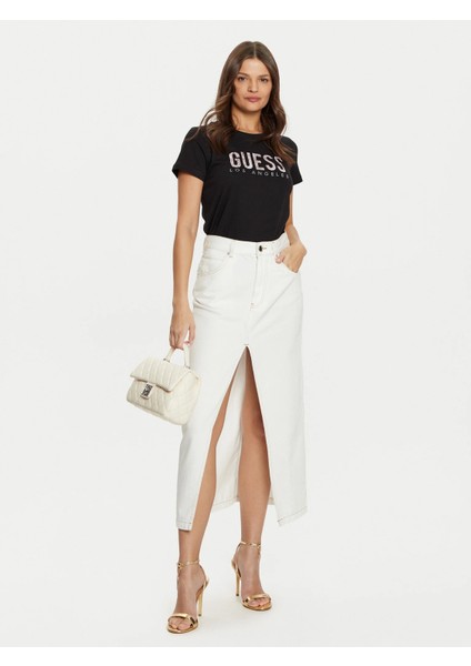Önü Logolu Kadın T-Shirt W5RI19I3Z14