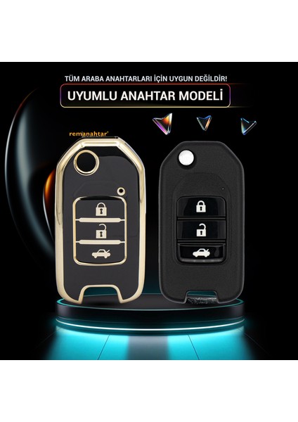 Civic Accord Crv 3 Buton Sustalı Nano Anahtar Kılıfı Siyah fiyatları