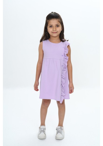 Kız Çocuk Fırfır Detaylı Elbise