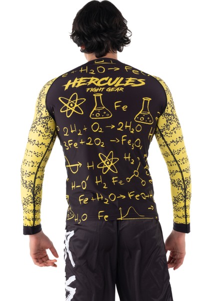 Sarı Uzun Kollu Rashguard - Unisex Dövüş ve Antrenman Üstü (Bjj, Mma, Kick Boks, Crossfit, Fitness)