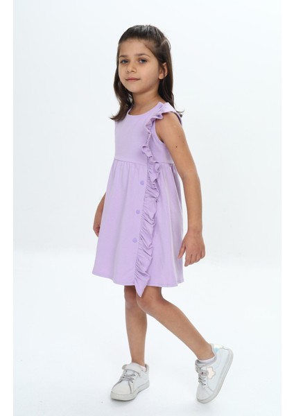 Kız Çocuk Fırfır Detaylı Elbise fiyatları