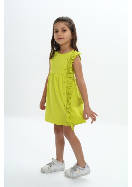 Kız Çocuk Fırfır Detaylı Elbise indirimleri