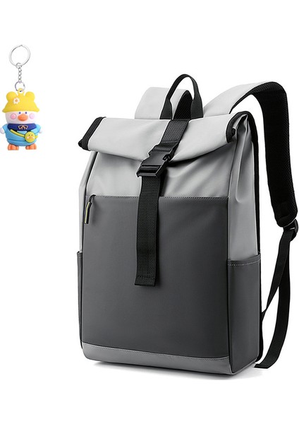 Rulo Kapaklı Sırt Çantası Moda Seyahat Büyük Kapasiteli Bilgisayar Çantası (Yurt Dışından)