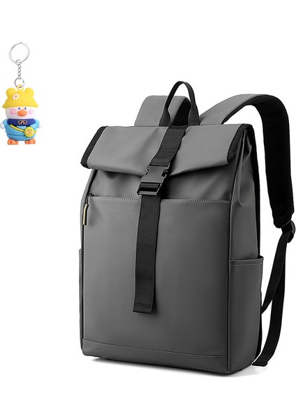 Rulo Kapaklı Sırt Çantası Moda Seyahat Büyük Kapasiteli Bilgisayar Çantası (Yurt Dışından)