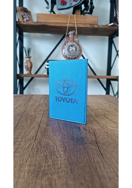 Toyota Deri Dikişli Araç Ruhsat Kılıfı Kabı Ruhsatlık Ruhsat Koruyucu