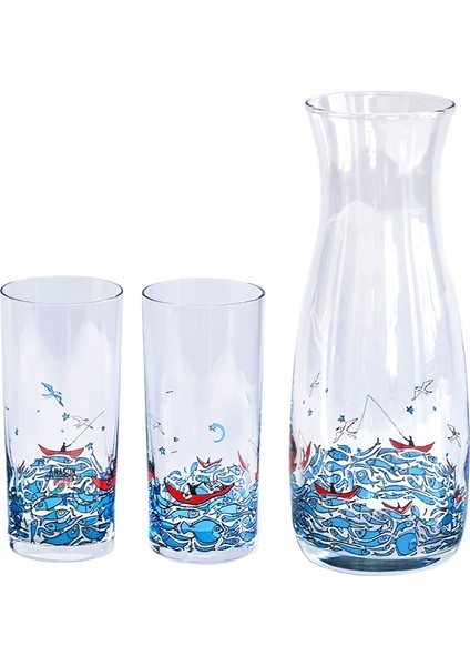 Balık Masalı Çilingir Sofrası Takımı 3'lü Set