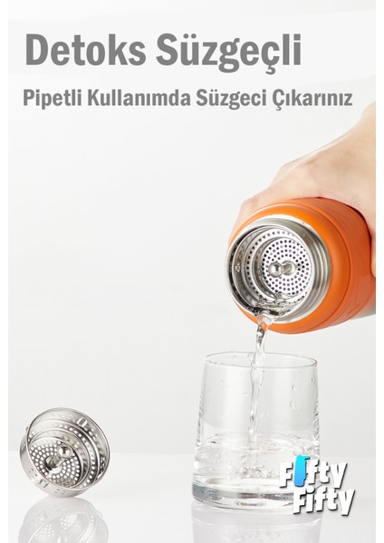 Tkk 900 ml Çelik Termos Çift Kullanım Pipetli/rahat Içim -12/24 Sıcak-Soğuk- Yalıtım -TKK2025900ML