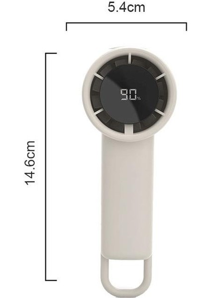 Yüksek Hızlı El Fanı Uzun Pil Ömrü Dijital Ekran Masaüstü Fanı USB El Fanı (Yurt Dışından)