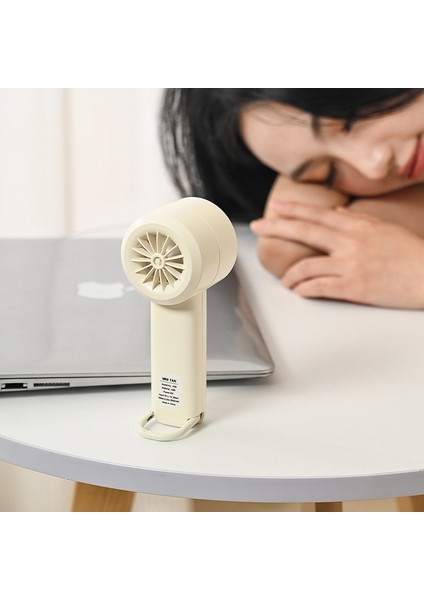 Yüksek Hızlı El Fanı Uzun Pil Ömrü Dijital Ekran Masaüstü Fanı USB El Fanı (Yurt Dışından)