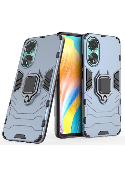 Oppo A58 4g Için Kılıf 360 &deg; Dönen Halka Darbeye Kapak Kickstand Askeri (Yurt Dışından)