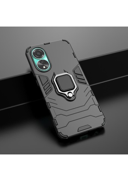 Oppo A58 4g Için Kılıf 360 &deg; Dönen Halka Darbeye Kapak Kickstand Askeri (Yurt Dışından) modelleri