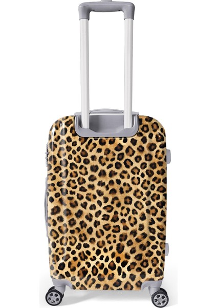 Kahverengi Leopar Desenli Pc Orta Boy Valiz (60CM) 16842 fırsatları