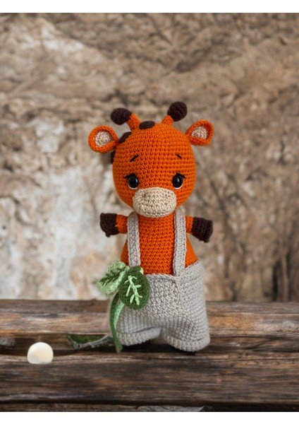 Lotushobievi Amigurumi Tulumlu Zürafa 22CM