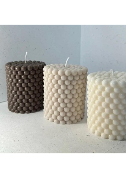 Özel Tasarım Dekoratif Baloncuk Desenli Mum, Doğal Soya Wax fiyatları