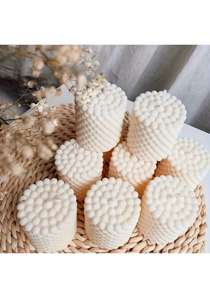 Özel Tasarım Dekoratif Baloncuk Desenli Mum, Doğal Soya Wax modelleri