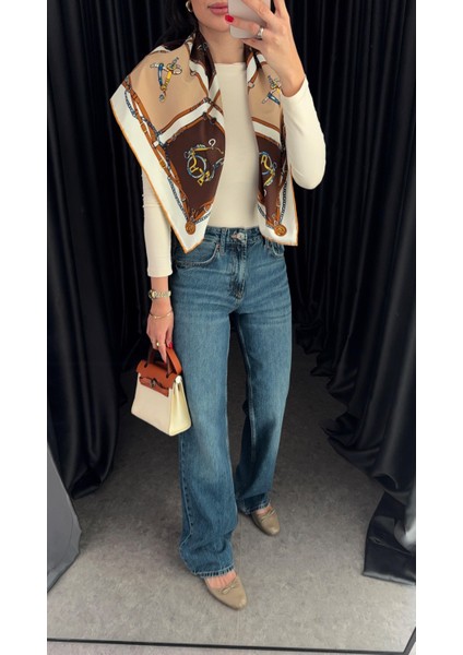 Relaxed Fit Koyu Mavi Jean