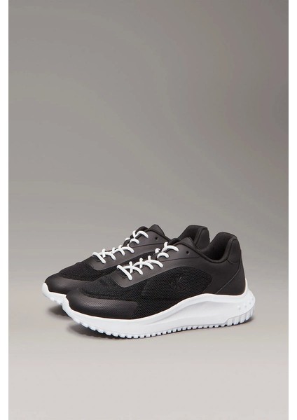 Logolu Erkek Siyah Sneaker